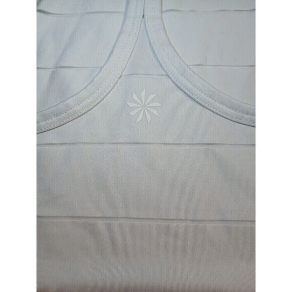 Athleta Active Tank Top Women's Ivory Racerback Sheer Gym Workout Size MT - Picture 5 of 8